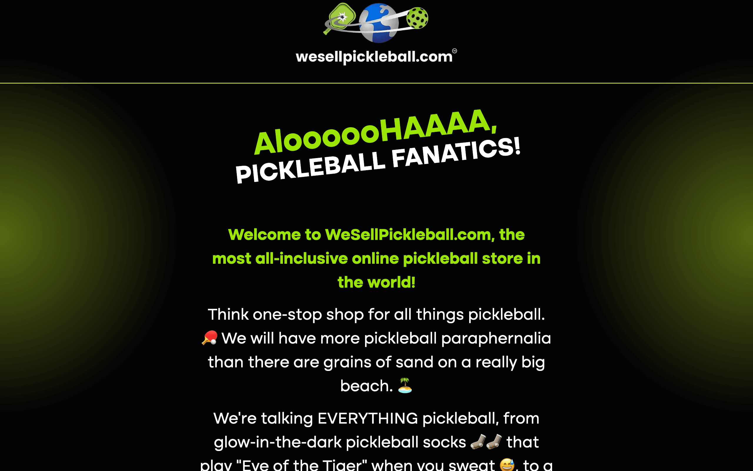 Pickleball Landing Page